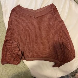 Maroon/pink Free People shirt